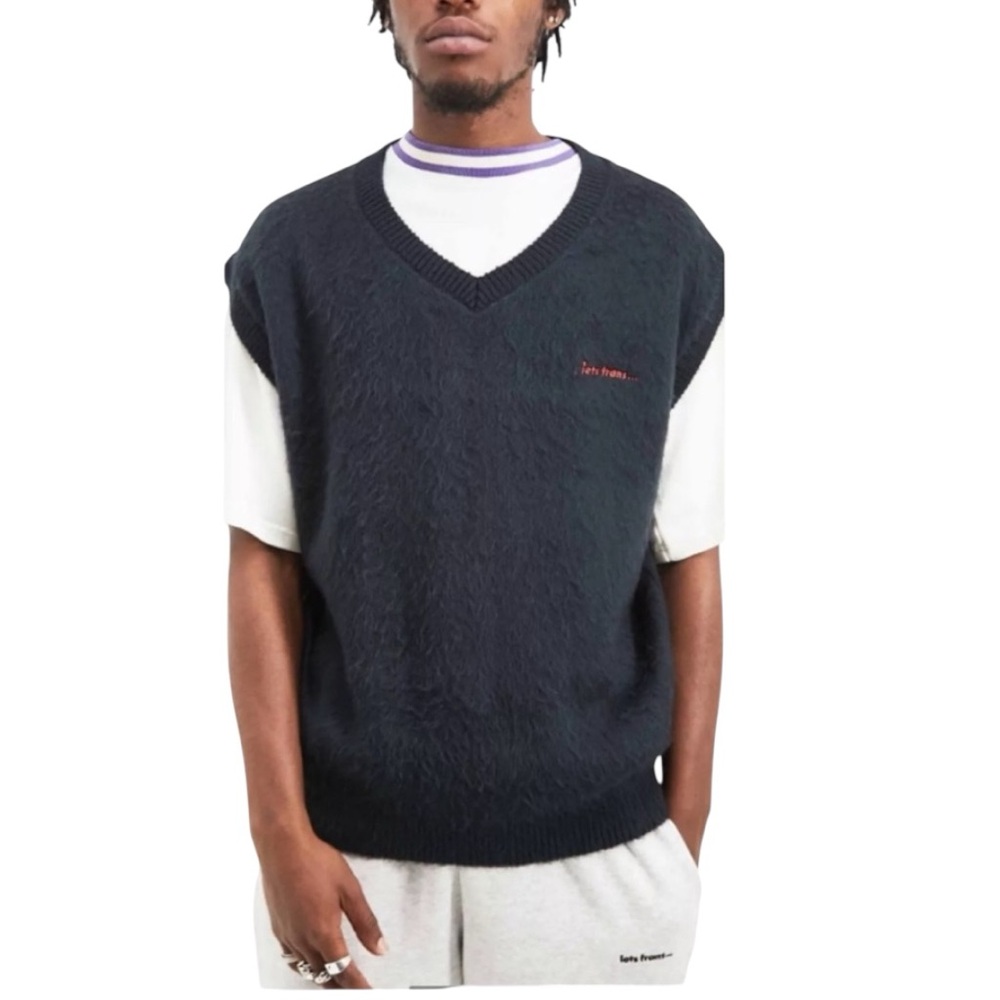 IETS Frans Size Small Urban Outfitters NWT Navy Vest